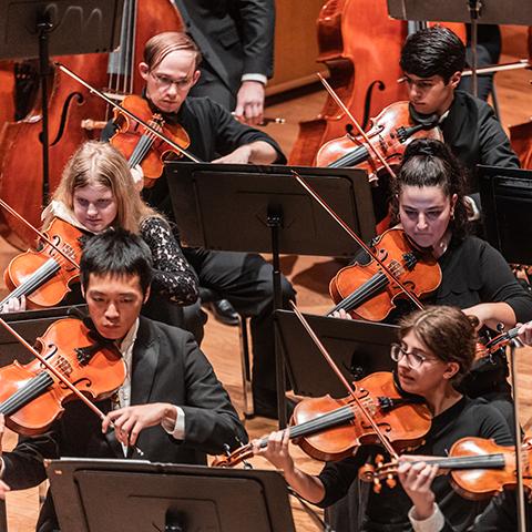 Orchestra student performance